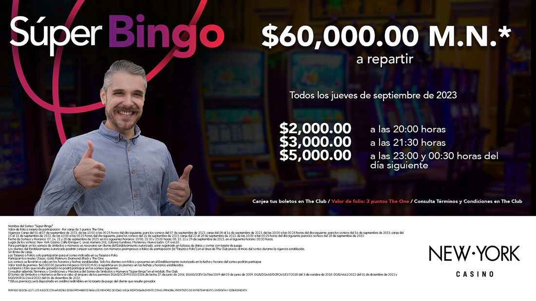 Sorteo Súper Bingo